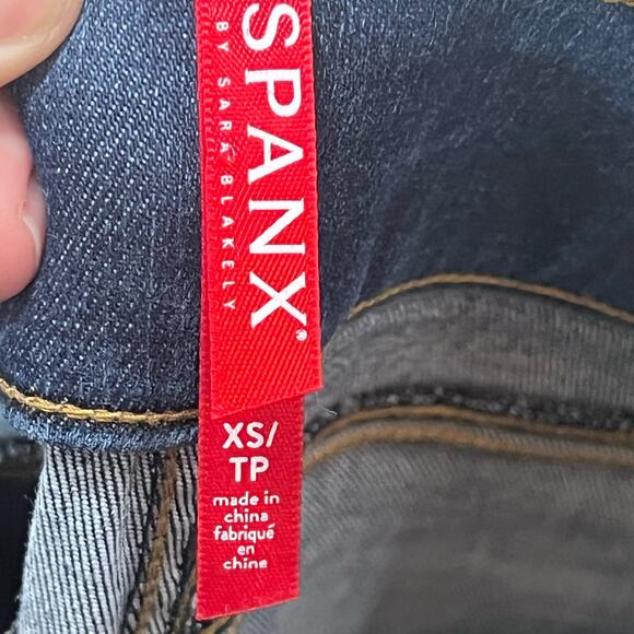 Spanx Jeanish Leggings Tummy Shaping Faux Front Pockets Blue Women XS - Picture 2 of 8